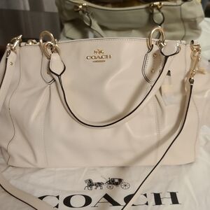 Coach Ivory Leather Shoulder Bag